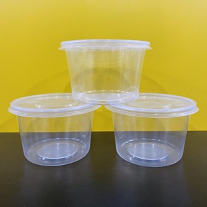 ภาชนะบรรจุอาหารพลาสติก PP ทรงกลมพร้อมฝาปิด350 500 550แบบใช้แล้วทิ้ง600 700 1000มล. - Product Image 5