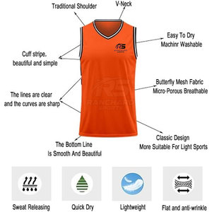 Camiseta de Baloncesto Transpirable de Alto Rendimiento para Adultos, Ropa Deportiva Cómoda, Camiseta de Baloncesto para Adultos - Product Image 4