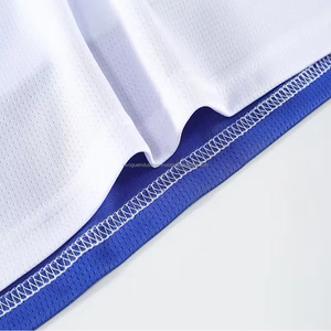 Ensemble d'uniformes de basket-ball personnalisés unisexes pour adultes, dos nageur, respirant, séchage rapide, uni, 100% polyester, jersey de luxe, shorts - Product Image 6