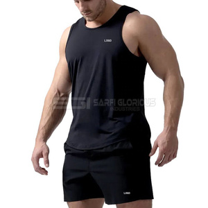 Camiseta sin mangas para hombre, combinación de blanco y negro, para gimnasio, entrenamiento, fitness, transpirable, de algodón y spandex, venta al por mayor de fábrica - Product Image 6