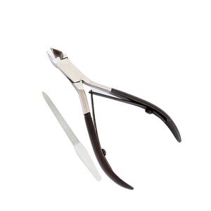 Cortaúñas Profesional para Cutículas con Punta de 7 mm, Color Negro Mate, para Manicura y Pedicura - Product Image 1