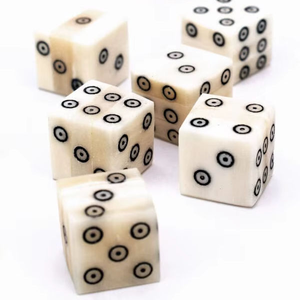 Bone Dice Set for <b>Monopoly</b> and Board Games Handmade Eco-Friendly Modern Design From India - Product Image 2