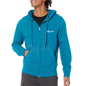 Sweat à capuche zippé léger pour homme Vente en gros pour homme Couleur personnalisée Pull respirant 100% coton Vente à chaud Sweats à capuche zippés pour homme - Product Image 2