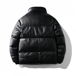 wholesale puffer <b>jacket</b> for <b>men</b> regular sleeves custom logo for winter season style and made by high quality polyester - Product Image 2