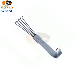 Rétracteur à griffes d'ours, rétracteur mammaire, poignée plate, 5 pointes acérées, acier inoxydable, ensemble d'instruments chirurgicaux professionnels - Product Image 5