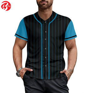 Camisetas de béisbol de secado rápido de alta calidad con logotipo personalizado, camisetas de poliéster transpirable para béisbol y sóftbol de talla grande disponible - Product Image 2