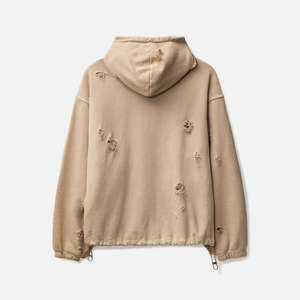 Vente en gros de sweat-shirts à capuche en molleton personnalisés pour hommes, style vintage, délavé à l'acide, broderie, coupe régulière, séchage rapide, écologique - Product Image 6