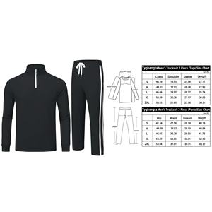 Chándales de algodón en blanco con logotipo personalizado para hombre, chándales para correr, ropa de calle, sudadera con capucha y joggers, conjunto de chándal para hombre, novedad - Product Image 6