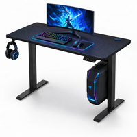 Bureau debout ergonomique en métal noir à double moteur, réglable en hauteur, extensible, électrique, pour position assise ou debout