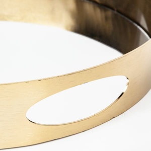 Plateau miroir rond de grande taille fait à la main avec cadre en métal doré, plateaux de service et décoratifs pour la maison et les hôtels - Product Image 6