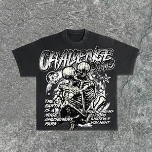 T-shirt tricoté pour hommes coupe courte vintage délavé à l'acide T-shirt décontracté imprimé DTG du fabricant personnalisé - Product Image 1