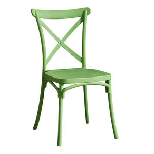Silla de plástico con respaldo cruzado, hogar, cocina, restaurante, comercial, taburete de comedor de <span class=keywords><strong>segunda</strong></span> <span class=keywords><strong>mano</strong></span>, varios colores - Product Image 3