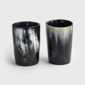 Crescent Crafts Verre en corne de buffle imperméable fait à la main pour boissons chaudes et froides Art et collection - Product Image 1