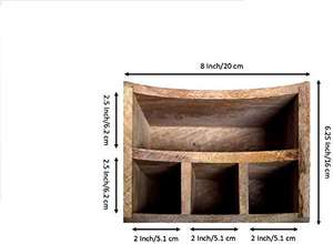 Organizador de Cubiertos Moderno, Curvo, de Madera, Hecho a Mano, Duradero, con Múltiples Compartimentos para Tenedores, Cucharas, Cuchillos y Condimentos - Product Image 2