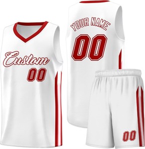 Kit uniforme de basket-ball réversible en polyester respirant imprimé par sublimation personnalisée OEM vente en gros de gilets en maille - Product Image 5
