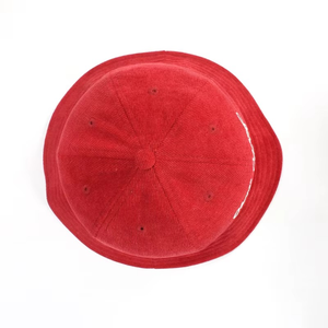 Chapeau seau en velours côtelé 6 panneaux unisexe personnalisé de haute qualité Chapeau d'extérieur brodé rouge pour un usage décontracté et quotidien pour la pêche - Product Image 4