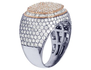 Style Hip Hop Forme Carrée Design Moissanite Ronde Baguette Diamant Entièrement Glacé En S925 Bague En Argent Sterling Pour Hommes - Product Image 4