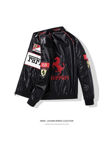 Chaqueta de PU para motocicleta para hombre, impermeable, cálido, para invierno, para montar, 4 estaciones, chaqueta textil de cuero, equipo de carreras de aventura - Product Image 5