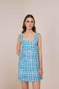 เดรสมินิ cabana อเนกประสงค์คอเสื้อสี่เหลี่ยมปรับข้างได้เป็นมิตรกับสิ่งแวดล้อมดีไซน์ทอเพิ่มรอบเอวธรรมชาติของผู้หญิง - Product Image 3