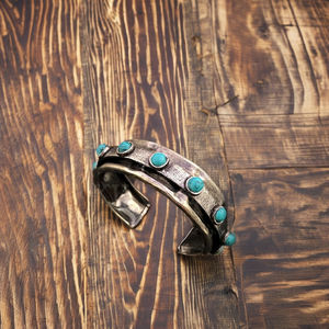 Handmade Designer Black Gold Plated Turquoise Gemstone <b>Cuff</b> <b>Bracelet</b> Twisted Wire Bangle Custom Logo Package SKU7000 <b>Fashion</b> - Product Image 1