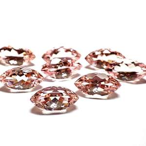 Piedras sueltas naturales facetadas de Color melocotón Rosa morganita corte Marquesa piedras preciosas para joyería piedras naturales preciosas de gran tamaño OEM - Product Image 6