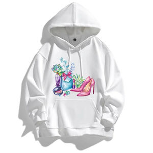 Pull à capuche coréen en coton personnalisé pour femmes, décontracté, hiver, mode, col à capuche, caractéristique durable, logo personnalisé imprimé en couleur - Product Image 4