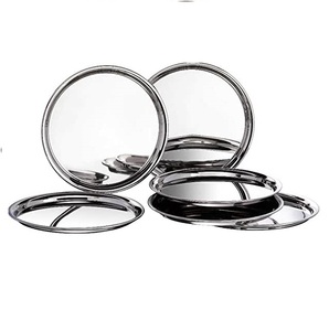 Ensemble de 2 plaques inférieures en acier inoxydable de haute qualité, nouveau design en métal écologique à un prix avantageux - Product Image 2