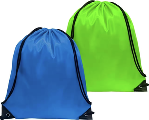 Bolsa de gimnasio unisex de estilo vintage con cordón deportivo, Mochila de tela de poliéster con logotipo personalizado y cierre de cuerda para viajes - Product Image 4