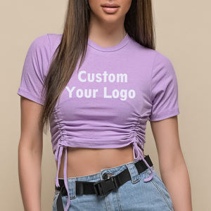 T-SHIRT AVEC GARNITURES DE CONTRASTE Haut de sonnerie à manches courtes Uv pour femmes T-shirts à manches courtes T-shirt de sonnerie classique pour femmes - Product Image 6