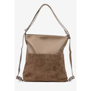 Borsa e Zaino Morbidi in Vera Pelle Scamosciata e Pelle Dollar - Made in Italy - Art. 25392 - Product Image 6