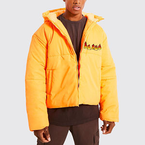 Abrigo de invierno para hombre al aire libre nueva moda manga desmontable engrosada impermeable a prueba de viento Color a juego chaqueta acolchada con capucha - Product Image 1