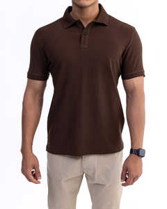 Polo de algodón para hombre con botón Polo de algodón y ropa de exterior Polo de negocios de aspecto informal - Product Image 5