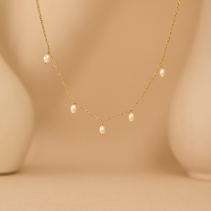 Pearl Tag <b>Necklace</b>-Elegant Pearl Pendant Jewelry - Product Image 4