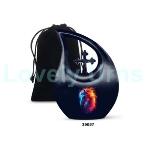 โกศใส่เถ้ากระดูกมนุษย์สำหรับงานศพขนาดใหญ่พร้อมถุงกำมะหยี่ - Product Image 6