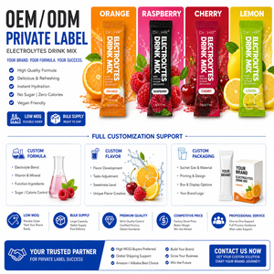 Mezcla de bebidas en polvo de electrolitos naturales con vitaminas y minerales OEM ODM fabricante de fábrica de etiqueta privada - Product Image 3