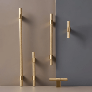 Manija de gabinete de madera maciza Acabado de latón Material de acero inoxidable para balcón Escalera Vidrio Estilo de cristal-Fabricante directo - Product Image 1