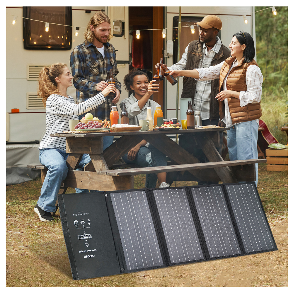 SMARAAD <strong>100W</strong> <strong>Portable</strong> Foldable <strong>Solar</strong> <strong>Panel</strong> <strong>100W</strong> 18V MONO Photovoltaic Generator for Outdoor Camping