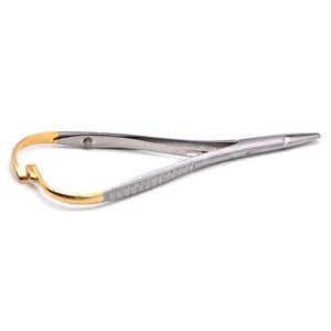 Porta Agujas Dentales de 14 cm |   Pinza Quirúrgica de Ortodoncia de Acero Inoxidable, Instrumento Dental Manual con Empuñadura Acolchada de Lujo, CE - Product Image 5