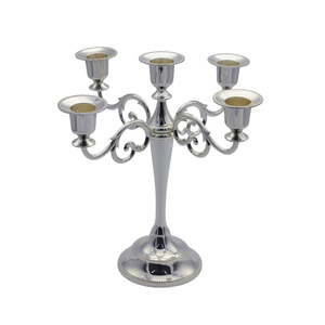 Décor à la maison attrayant 5 bras candélabre créatif noir métal bougeoir chandeliers pour les fêtes de mariage Table à manger utilisation - Product Image 6