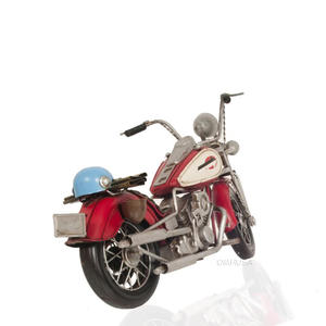 Red Harley-Davidson Motocicleta Metal Hecho a mano 33Lx15.2Wx20.3H cm Pantalla para Home Office RV - Product Image 2
