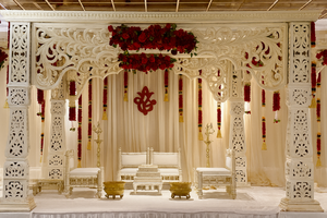 Ensemble de mandap de mariage indien le plus vendu - Démontable, en fibre de verre, taille et couleur personnalisables, décoration d'événements de luxe, prix d'usine, États-Unis - Product Image 2