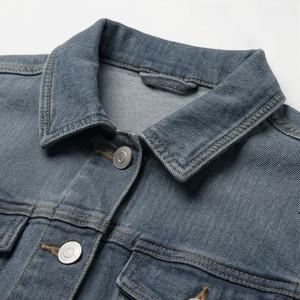 Veste en jean pour femmes sur mesure en gros, coton, hiver, unie, grande taille, tendance, décontractée, vêtements d'extérieur, couleur personnalisée - Product Image 4