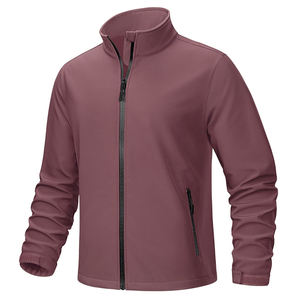 Nuevo estilo, diseño liso, chaqueta Softshell de un color para hombres, uniforme cómodo a prueba de viento, chaqueta de carcasa suave de secado rápido - Product Image 2