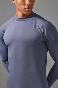 T-shirt athlétique d'été à manches longues pour hommes, à séchage rapide et compression, 100% polyester - Product Image 5