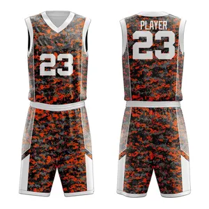 2023, uniforme de baloncesto hecho a medida, ropa deportiva de talla grande de calidad Premium, conjuntos transpirables con estampado de diseño Personal - Product Image 1