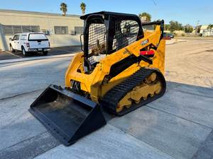 Chargeuse compacte sur chenilles jaune 259D3 avec godet frontal pour la construction et la manutention de matériaux - Product Image 1