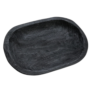 <b>Black</b> Colored Unique Shape Acacia Wooden Sushi Serving <b>Tray</b> and Plates Wholesaler Dessert Platter for Restaurant Kitchen - Product Image 1