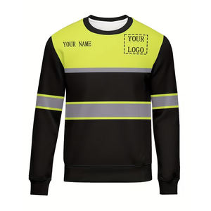 Sudadera de Alta Visibilidad al por Mayor para Hombre, la Mejor Calidad, Reflectante, de Seguridad, con Logotipo Personalizado - Product Image 3