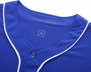 Ensemble de vêtements de baseball et de softball en polyester respirant Fabricant personnalisé Bleu avec maillot de baseball uni à fines rayures blanches - Product Image 4