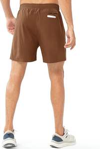 Shorts de tennis solides et écologiques pour hommes, vêtements de sport, jogging d'entraînement, vêtements de fitness, logo avant imperméable, tissés, vente en gros - Product Image 2